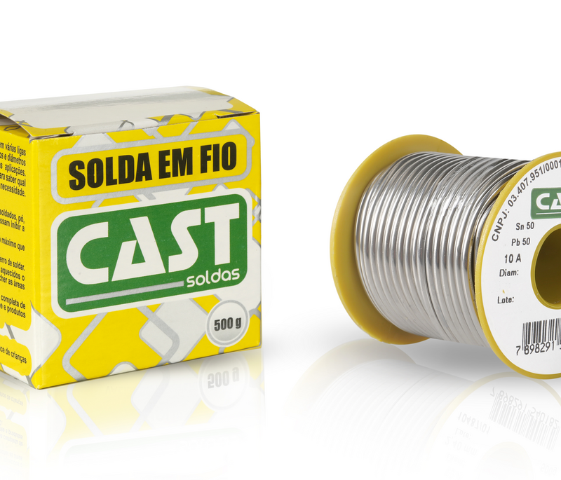Solda Fio Tubo Cobre 50x50 (Sn Pb) 500gr Cast Solda (1354)