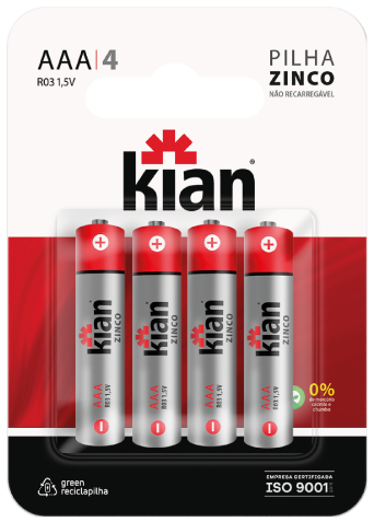 Pilha Zinco Aaa (Palito-4pc) (14246)