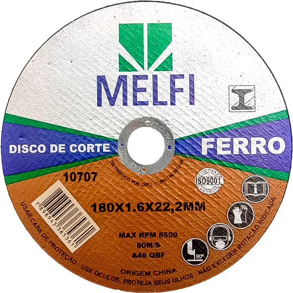 Disco de Corte 7x1/16x7/8'' Metal Melfi (10707)