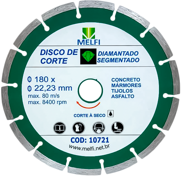 Disco Diam Segm 180x22 Mm Melfi (10721)
