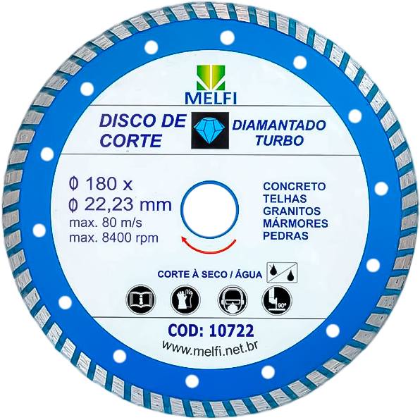 Disco Diam Turbo 180x22 Mm Melfi (10722)