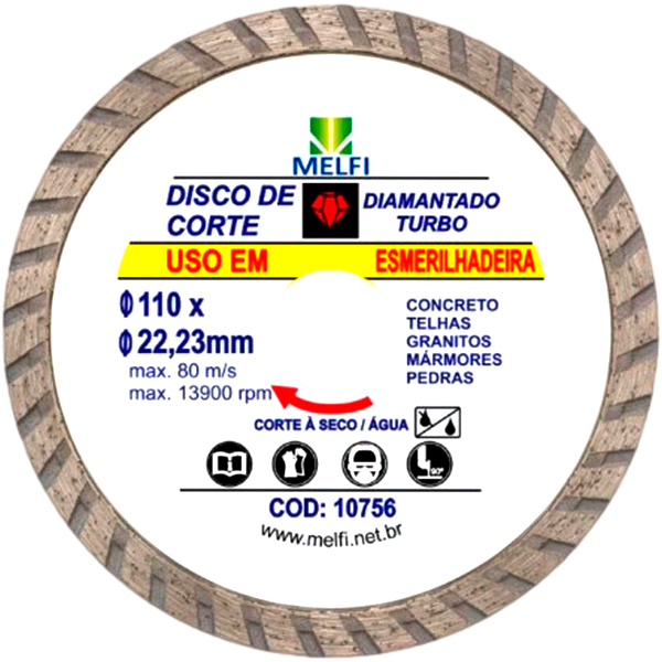 Disco Diam Turbo 110x22 Mm Melfi (10756)