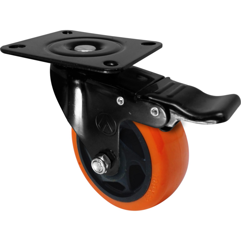 Rodizio Girat 4" Pvc Laranj Comfreio Ajax (A09140-GF)