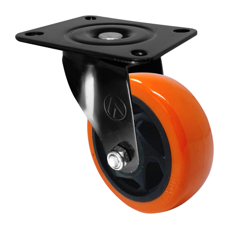 Rodizio Girat 4" Pvc Laranja Ajax (A09140-G)