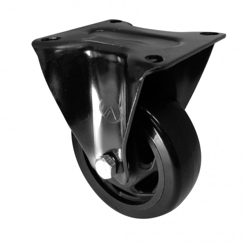 Rodizio Fixo 4" Pvc Preto Semfreio Ajax (A09440-F)