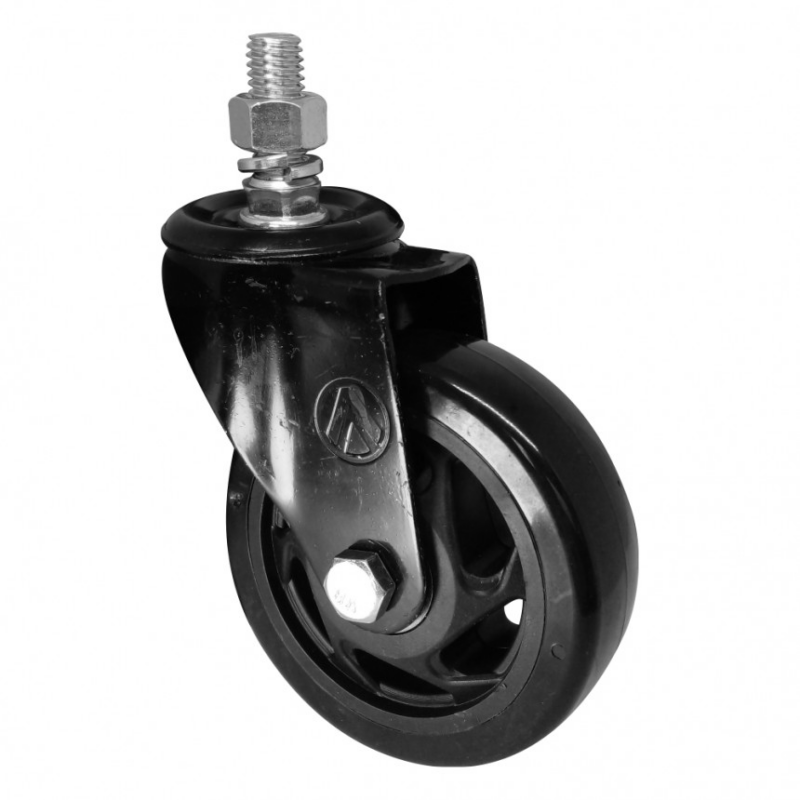 Rodizio Girat 4" Pvc Preto Compar Semfreio Ajax (A09440-GR)