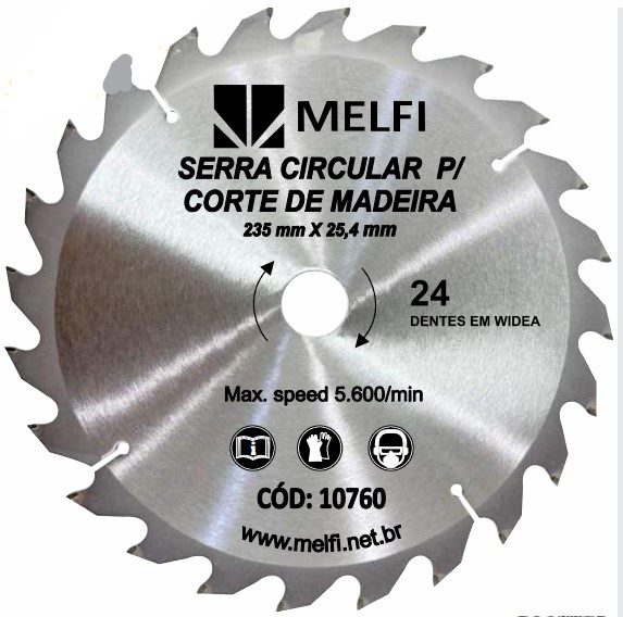 Serra Circ de Widea 235 Mm (9.1/4") 24d Melfi (10760)