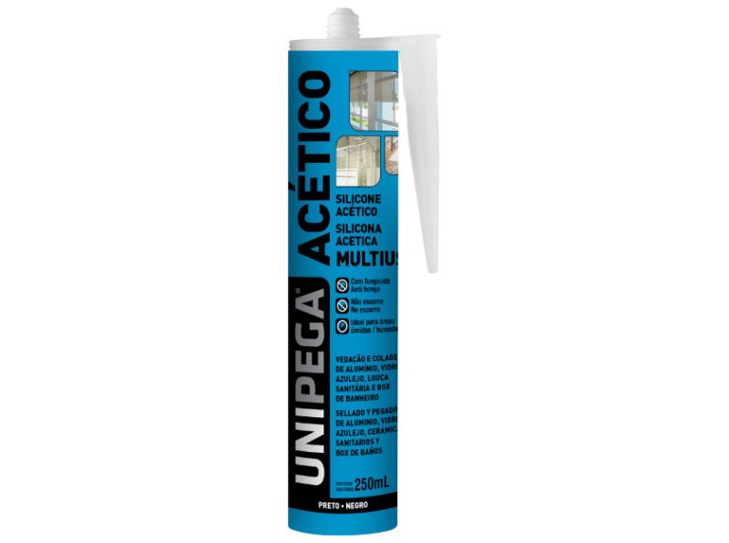 Silicone Acetico Preto 240gr (AES0509.0545/AES0509.0571)