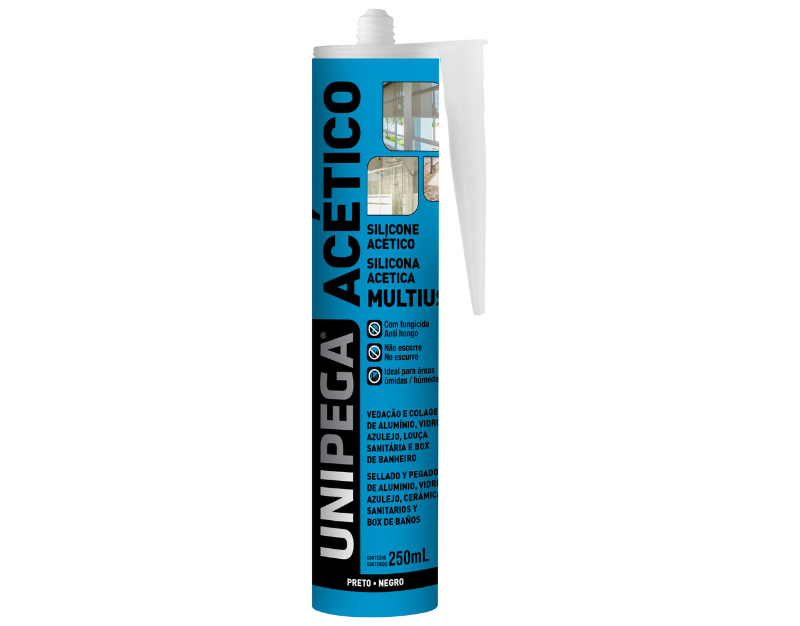 Silicone Acetico Preto 240gr (AES0509.0545/AES0509.0571)