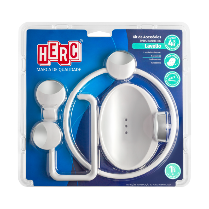 Kit Parabanheiro Abs Br/cr 4pc Lavello (1000000082)