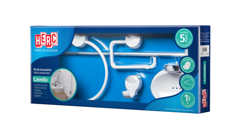 Kit Parabanheiro ABS Br/cr 5pc Lavello (4091)