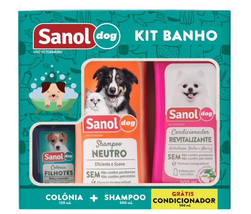 Kit Banho Sanol Dog Profissional 3un (9196)