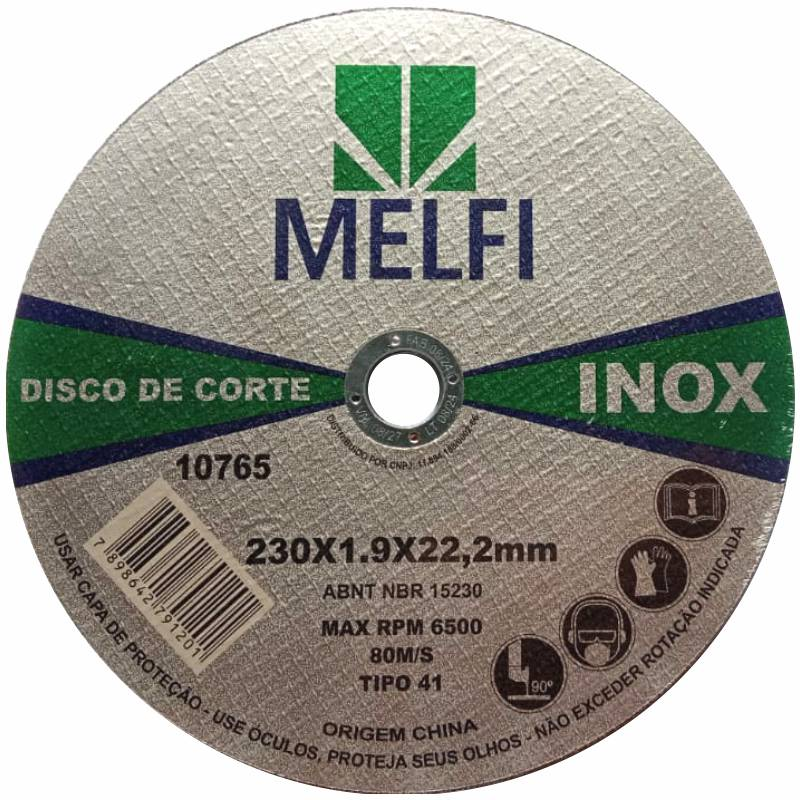Disco de Corte 9x5/64x7/8" Inox Melfi (10765)