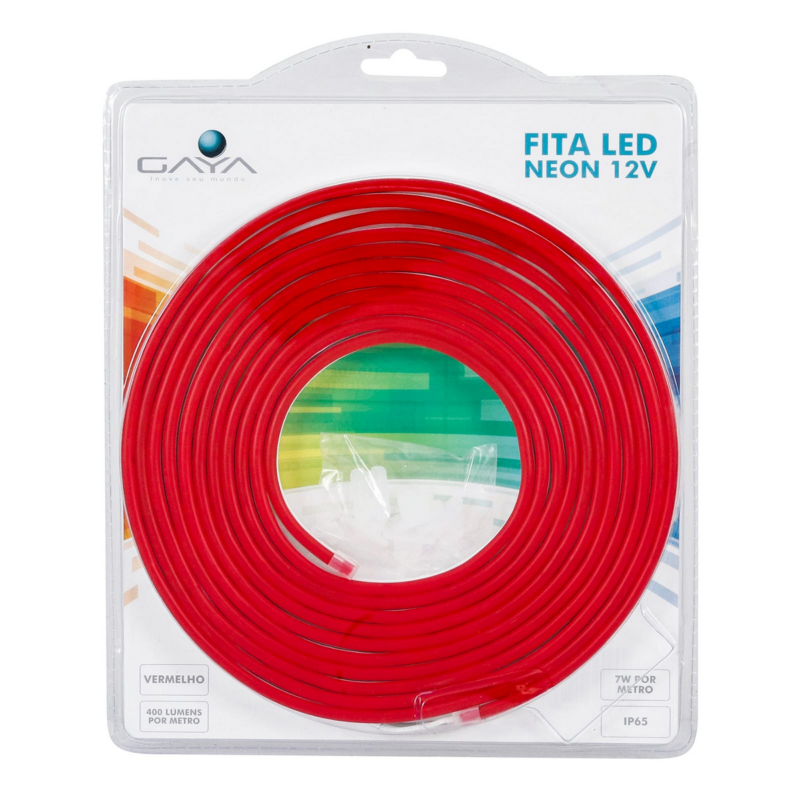 Fita LED 7 W 5mt 12 V Vermelho Neon (1168)