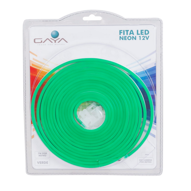 Fita LED 7 W 5mt 12 V Verde Neon (1457)