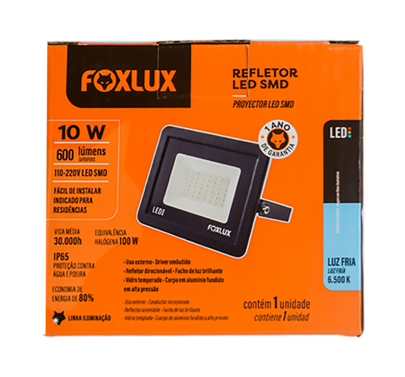 Refletor LED Pt 10 W 6,5k Slim (LED38.19)