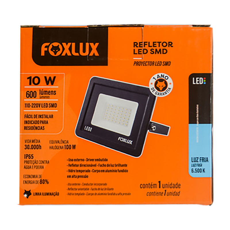 Refletor LED Pt 10 W 6,5k Slim (LED38.19)