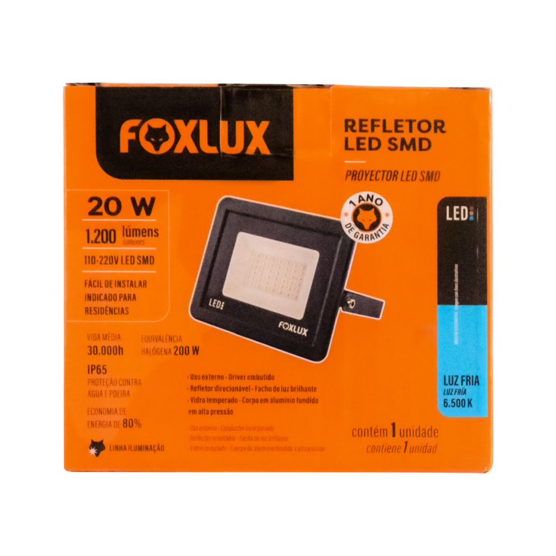 Refletor LED Pt 20 W 6,5k Slim (LED38.20)