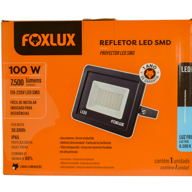 Refletor LED Pt 100 W 6,5k Slim (LED38.23)