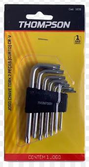 Jogo Chaves Torx 07pc Curto Cromo-vanádio Thompson (1839)