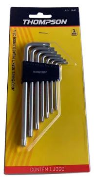 Jogo Chaves Torx 07pc Longo Cromo-vanádio Thompson (1840)