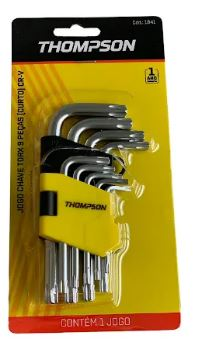 Jogo Chaves Torx 09pc Curto Cromo-vanádio Thompson (1841)