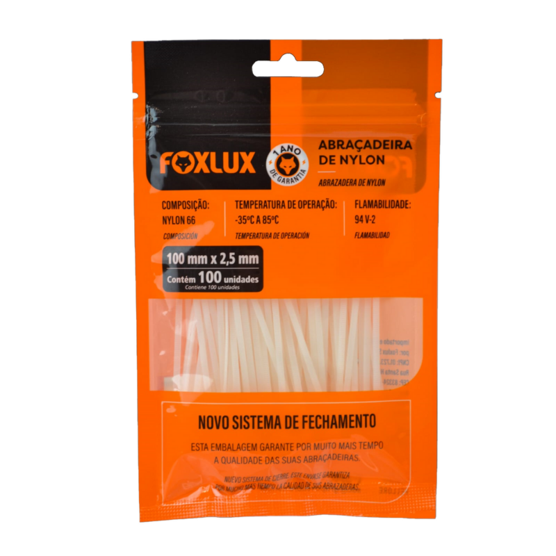 Abracadeira Nylon Br 100x2,5 Mm 100un (18.01)
