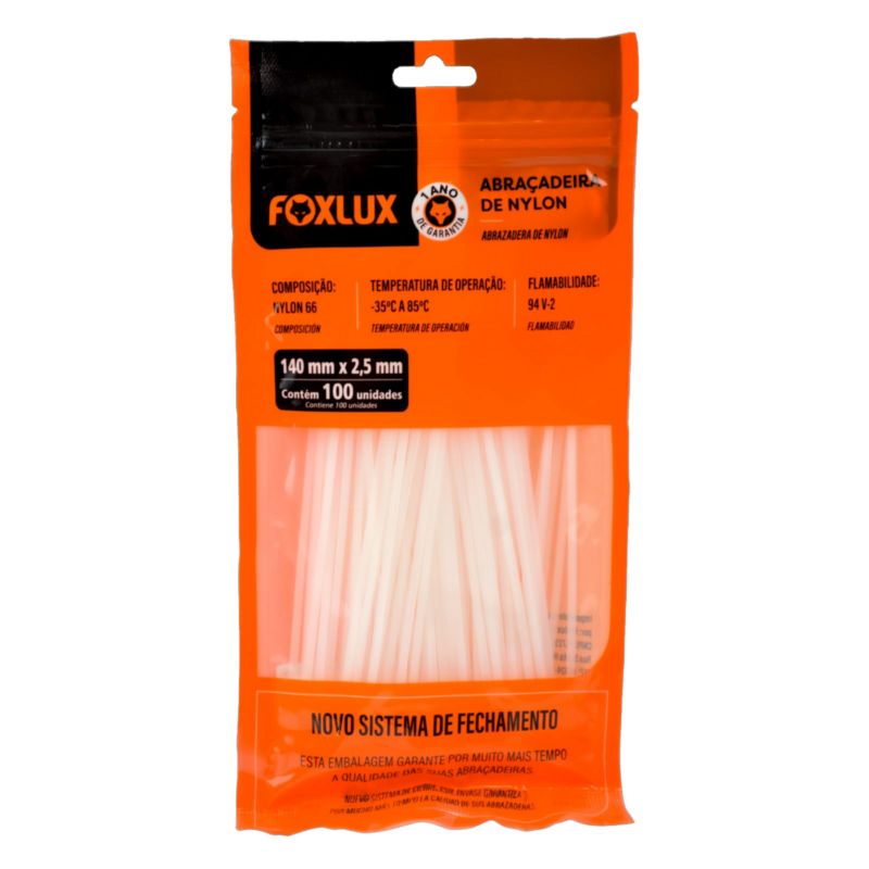 Abracadeira Nylon Br 140x2,5 Mm 100un (18.02)