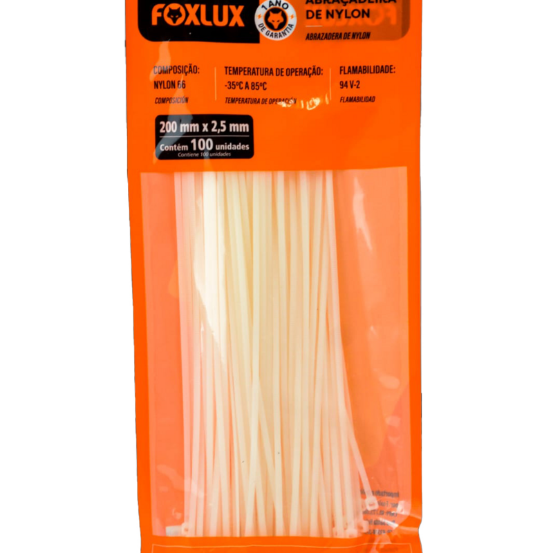 Abracadeira Nylon Br 200x2,5 Mm 100un (18.03)