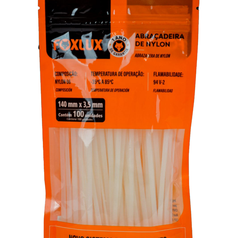 Abracadeira Nylon Br 140x3,5 Mm 100un (18.04)