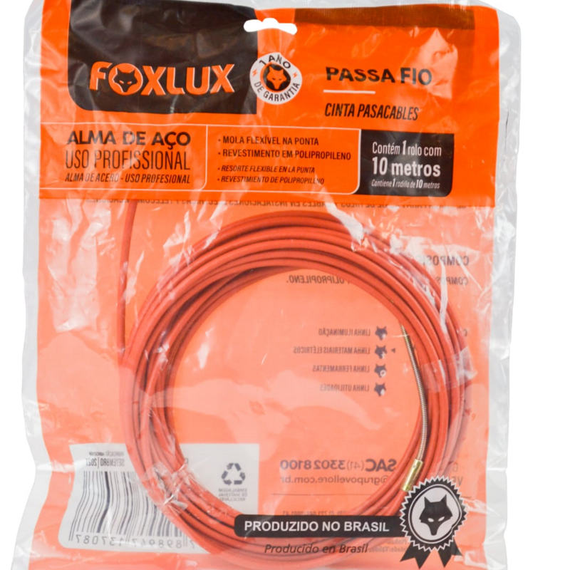 Passa Fio Alma de Aço 10m Foxlux (65.01)