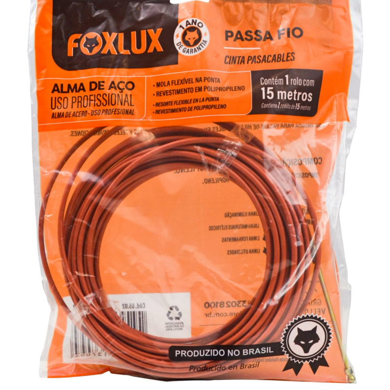 Passa Fio Alma de Aço 15m Foxlux (65.02)