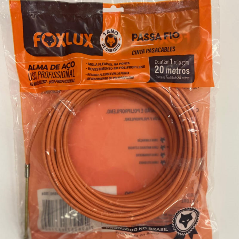 Passa Fio Alma de Aço 20m Foxlux (65.03)