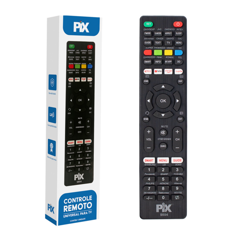 Controle Remoto Tv Plasma/lcd Univer Pt (026-9894)