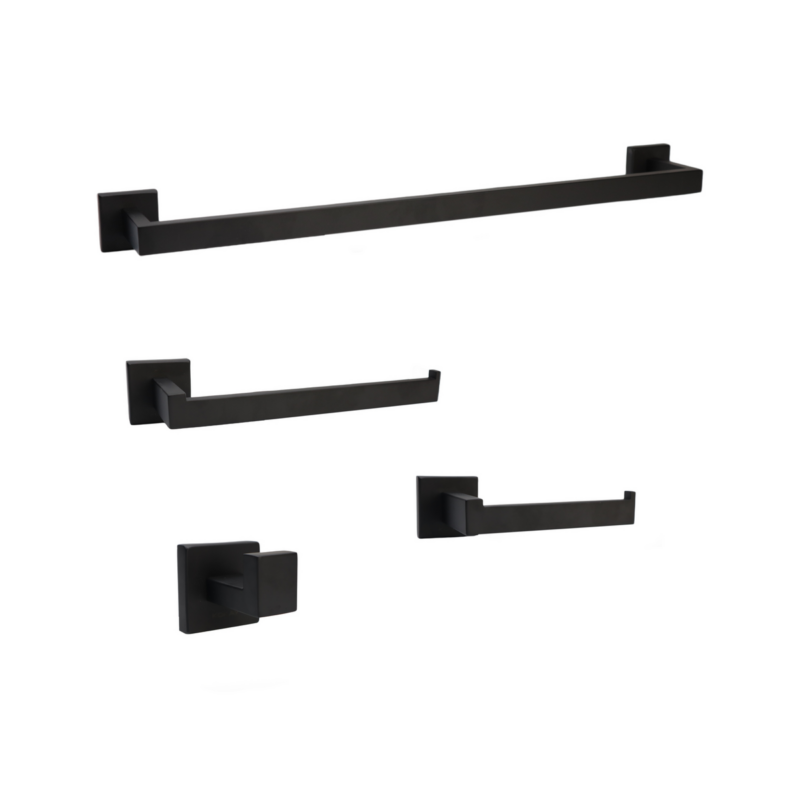 Kit Parabanheiro Inox Escov Pt 4pc Quad (056-1177)