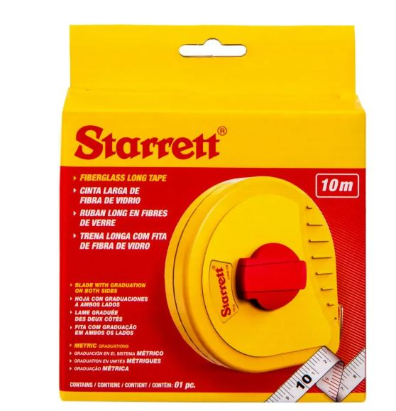 Trena de Fibra de Vidro 10m Caixa Fechad Starrett (KTS638-10M)