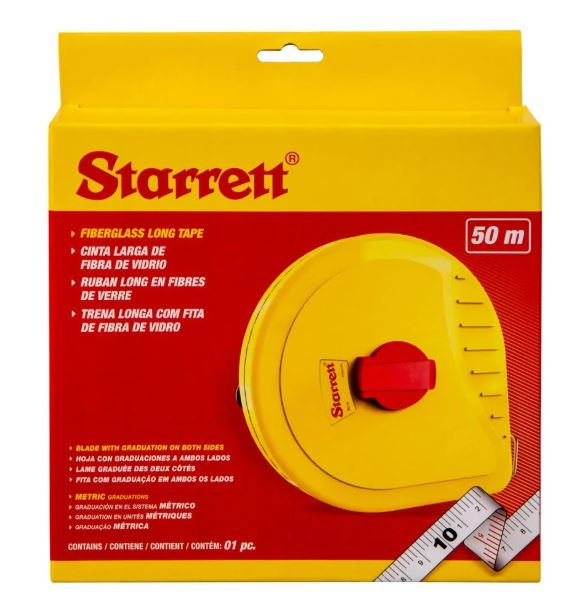 Trena de Fibra de Vidro 50m Caixa Fechad Starrett (KTS638-50M)