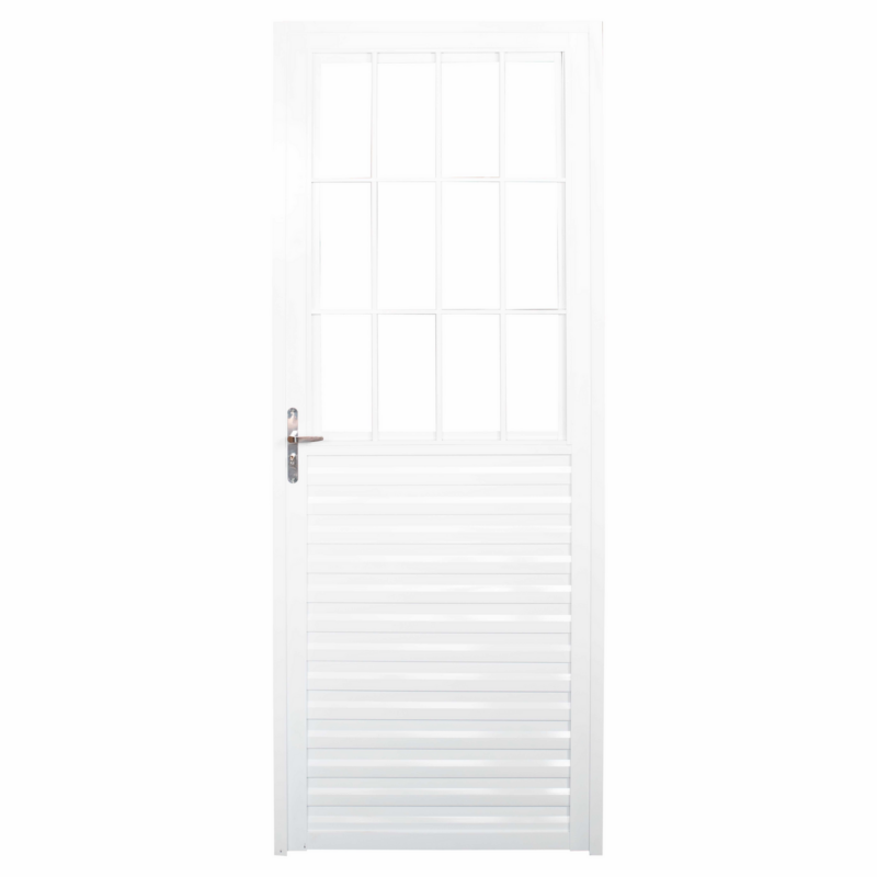 Porta Alum Liso Postig 0,80x2,10 Esq Br Quality (HOB045002)