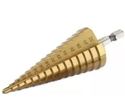 Broca Aço Rapido 4 a 32 Mm Escalonada Titanium (06213)