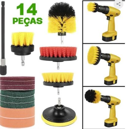 Jogo de Escova Rotativa Plast Com14un Titanium (06066)