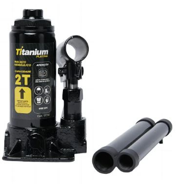 Macaco Hidraulico Garrafa 2t Titanium (07792)