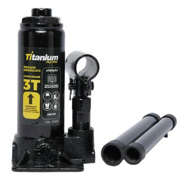 Macaco Hidraulico Garrafa 3t Titanium (07424)