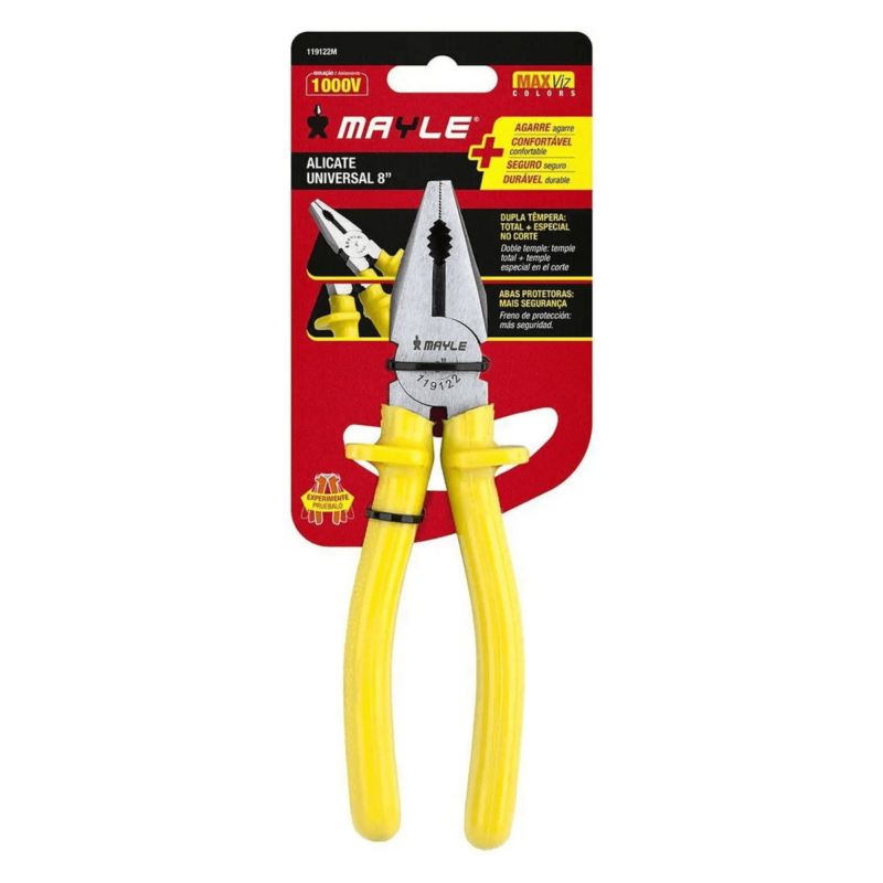 Alicate Universal 8" Isolada 1000 V Mayle (119122M-1)