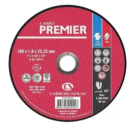 Disco de Corte 7x1/16x7/8" Inox Red Carborundum (66252840272)