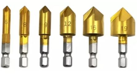 Jogo Broca Chanfro 19 Mm Com6un Titanium (07954)