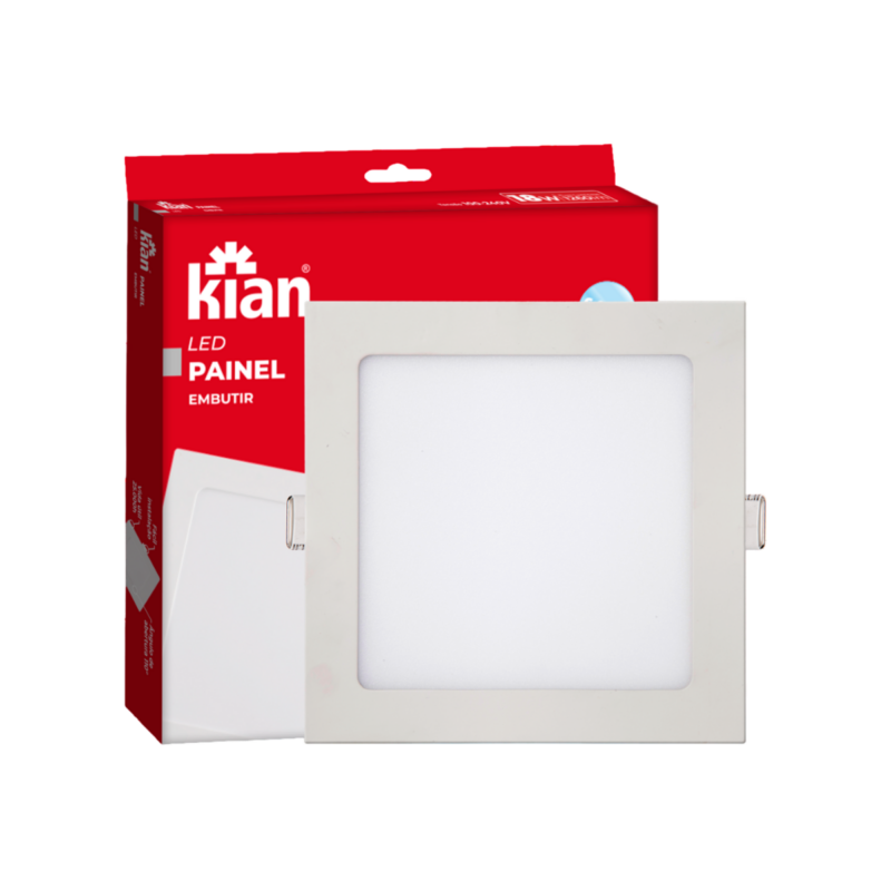 Painel LED Emb Quad 22 Cm 18 W 6k Br Eco (17820)