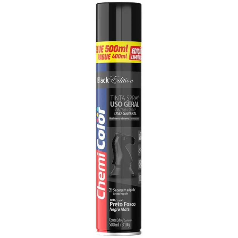Tinta Spray U.g Preto Fo 500ml 310gr (0680636)