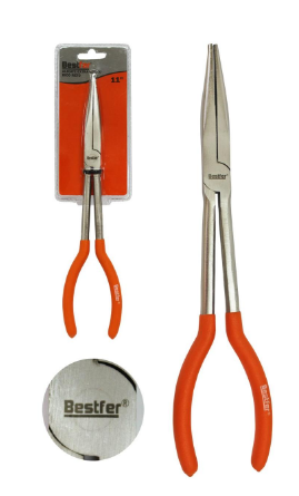 Alicate Bico Meia Cana Reto 11" Longo Bestfer (BFH1956)