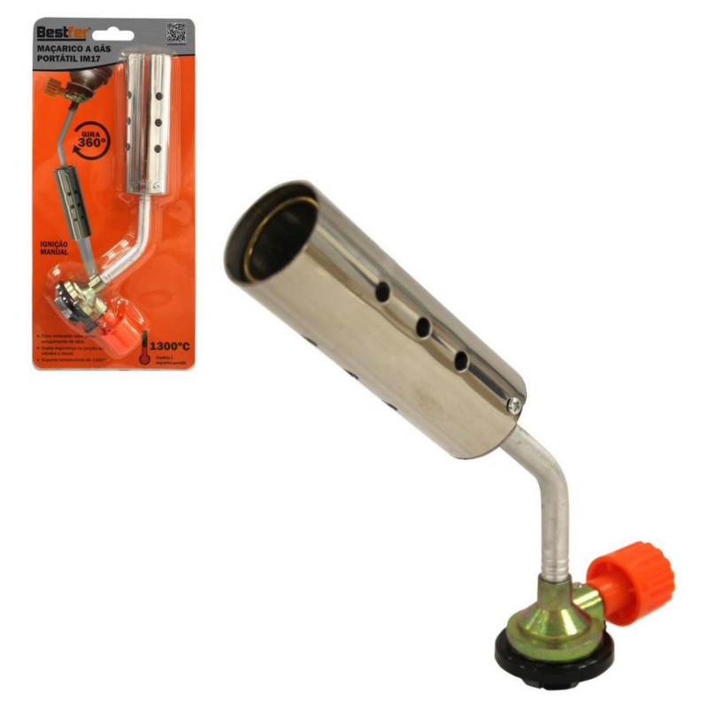 Macarico Portatil a Gas Manual 360 Im17 Bestfer (BFH2717)
