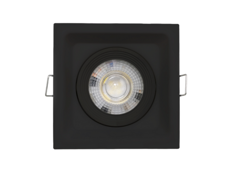 Spot LED Emb Quad 5 W Mov Recuado 3k Pt (18035)